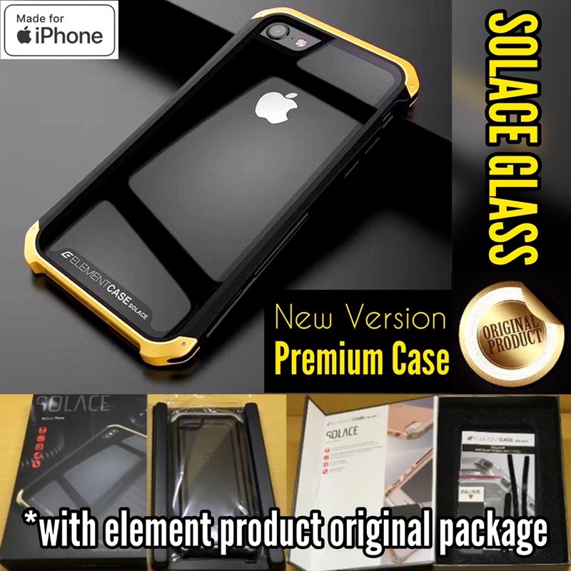 [COD] (Free: Sticker) ORIGINAL Element Case Solace Glass Ver.2 Hardcase Cover Casing iPhone SE 2020 