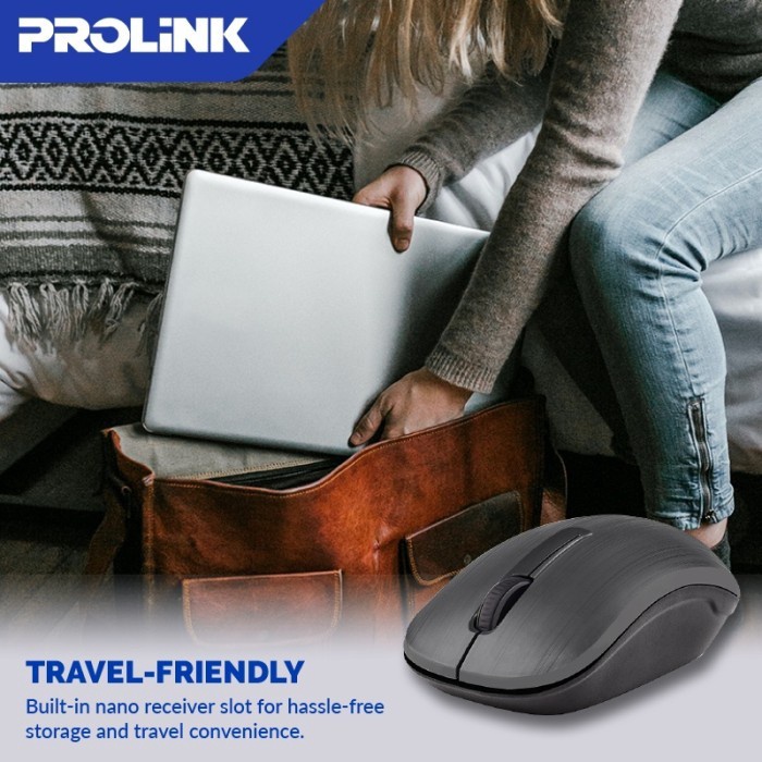 Mouse Wireless PROLINK PMW5010 3 Button 1200 DPI Tangan Kiri Kanan