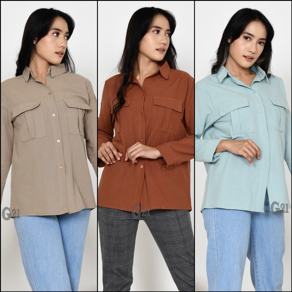 Kemeja Blouse Wanita Casual Kerja Kantor Formal Lengan Panjang Murah Premium Quality Blus Wanita Atasan Blouse Kerja Wanita Kameja Kerja Wanita Kantor