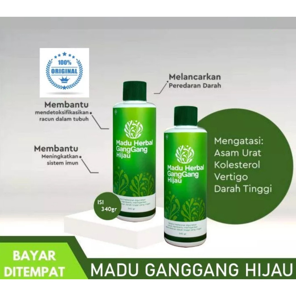 Madu Herbal Ganggang Hijau - Ganggang Hijau Racikan Atasi Kolesterol dan Hipertensi