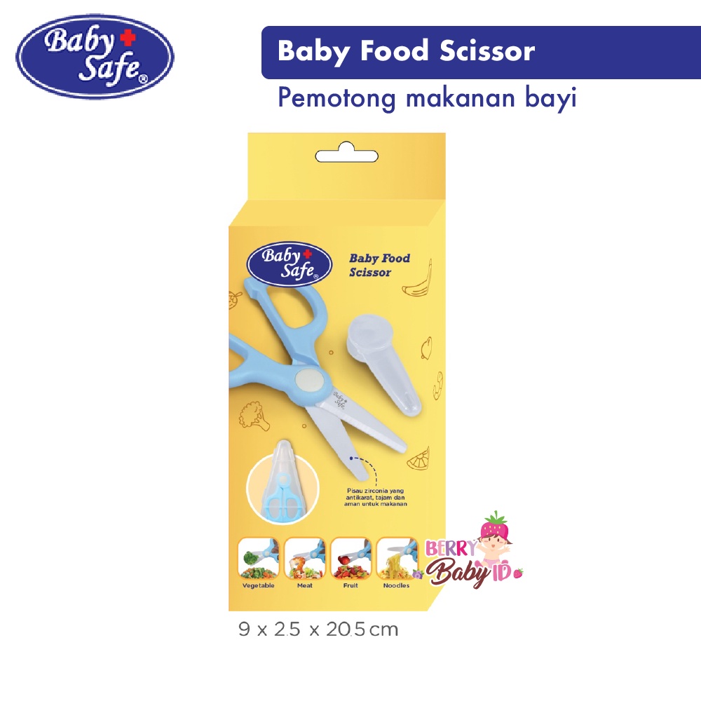 Baby Safe Baby Food Scissors Gunting Pemotong Makanan MPASI Bayi Berry Mart