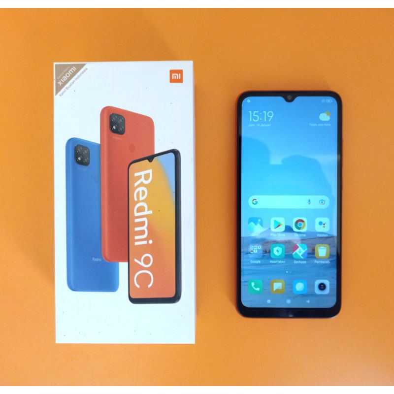 Xiaomi Redmi 9C 4/64 GB Orange Fullset Second Seken Bekas