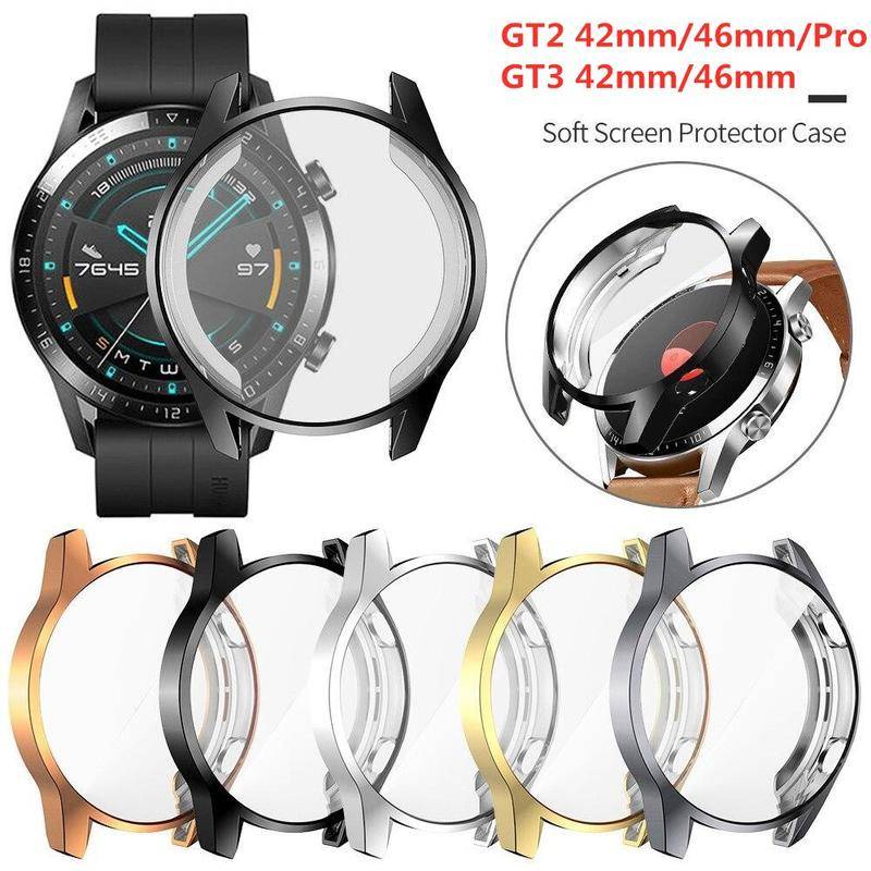 Casing Soft Case Huawei GT 3 2e 2 Pro 46mm Dengan Bumper Pelindung Layar