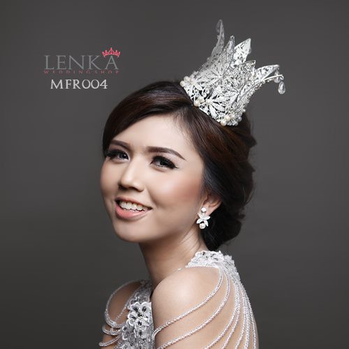 [STOK TERBATAS] MAHKOTA WEDDING BRIDAL CROWN PESTA AKSESORIS RAMBUT MFR004