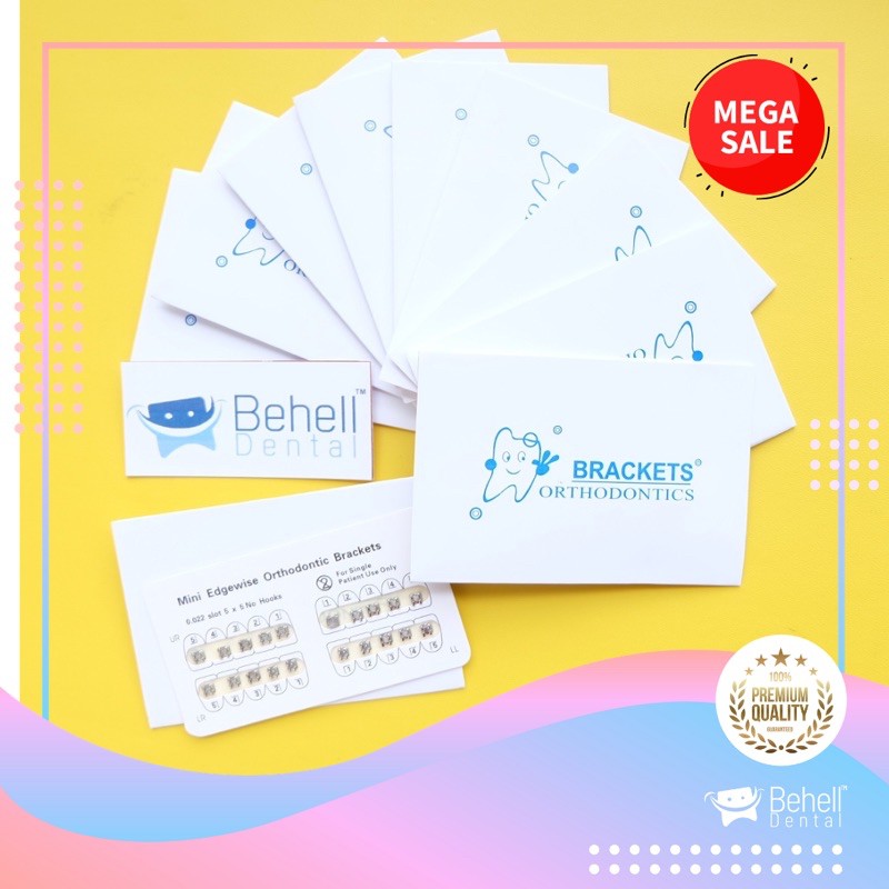 BRACKET BEHEL AMPLOP BIRU • Permanen ORTHODONTICS BRACES KAWAT GIGI FANCY EDGEWISE 0.22 NO HOOK MINI - Kawat Dental Metal