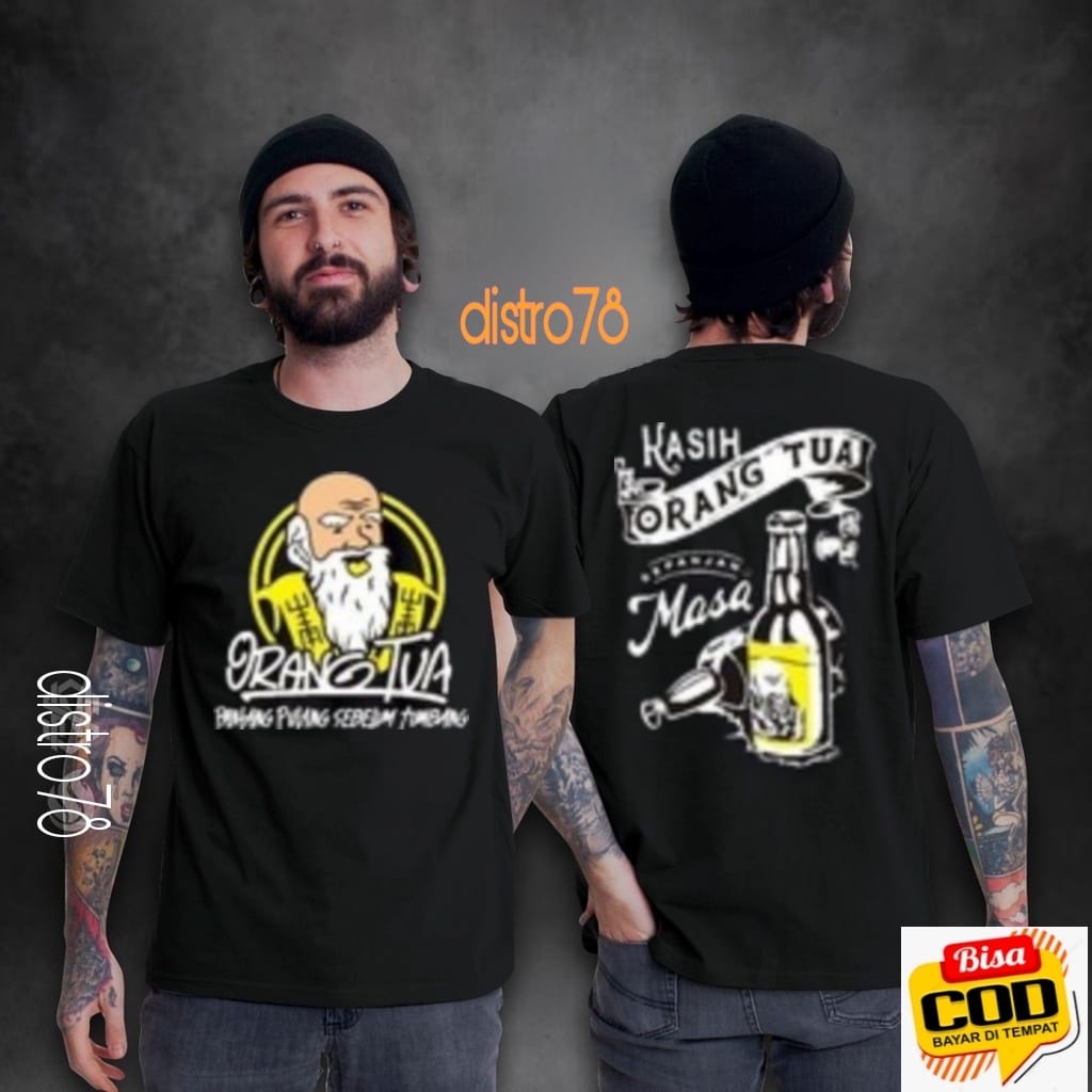 baju kaos pria / baju kaos ot botol / baju kaos cap orang tua / baju kaos kata kata / baju kaos gamb