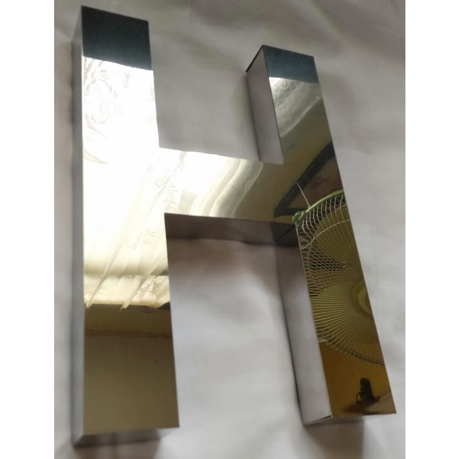 Huruf Timbul Stainless Full 3 Dimensi Tinggi 25 CM