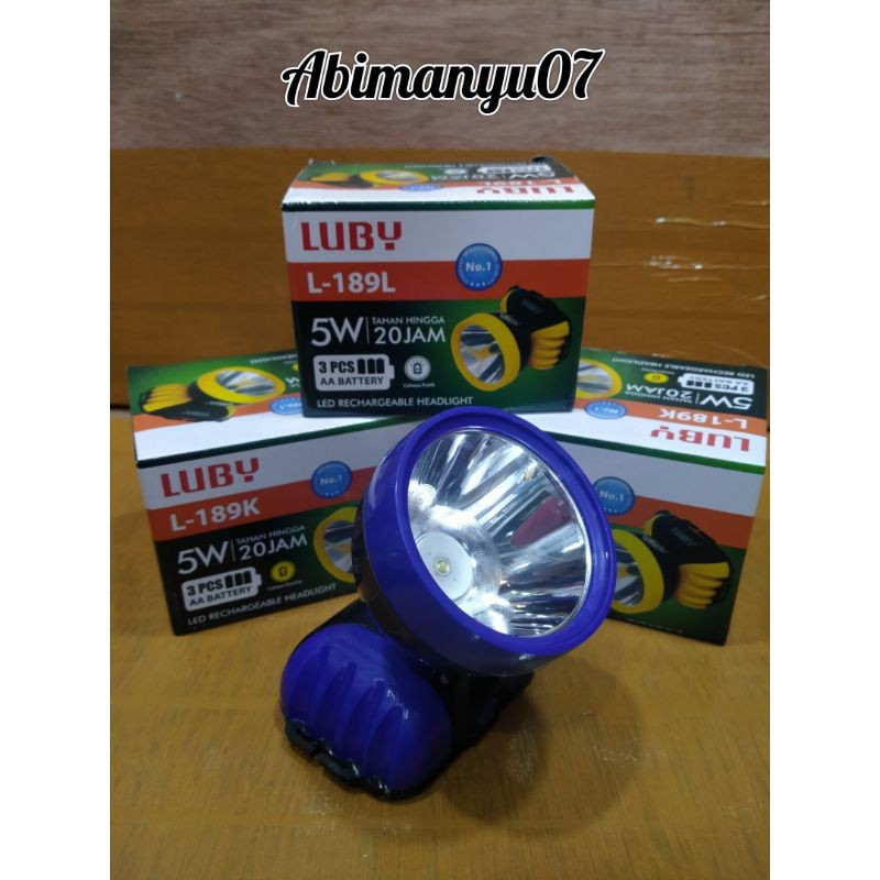 senter kepala baterai luby 189