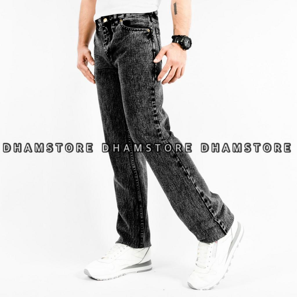 Celana Panjang Jeans Reguler Black Sandwash Celana Panjang Jeans Standart Black Sandwash Celana Panjang Jeans Black Sandwash