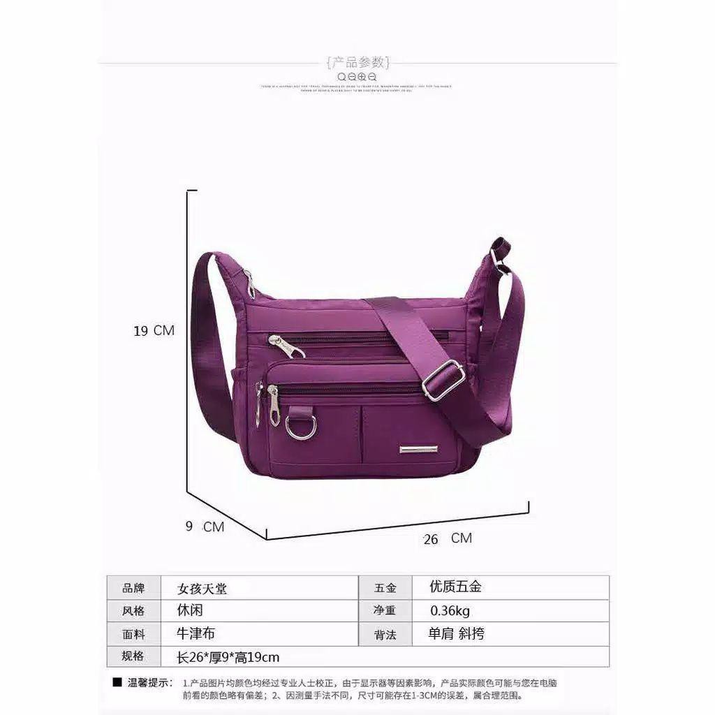 S-066 MULTIPURPOSE NYLON WOMEN SLINGBAG - SLING BAG - TAS - SLEMPANG - SLEMPANG HIGH QUALITY