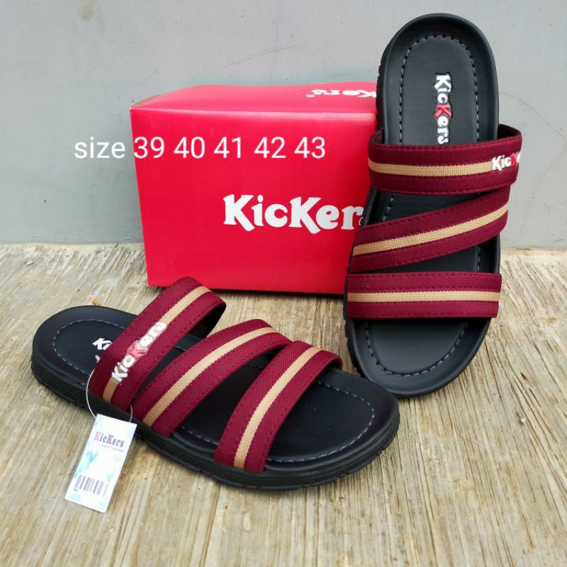 SANDAL LAKI-LAKI  SLOP BISBAN TRENDI / SANDAL PRIA KICKERS MURAH / SANDAL  KICKERS RINGAN / SANDAL SLOP  KICKERS PRIA  TERNYAMAN