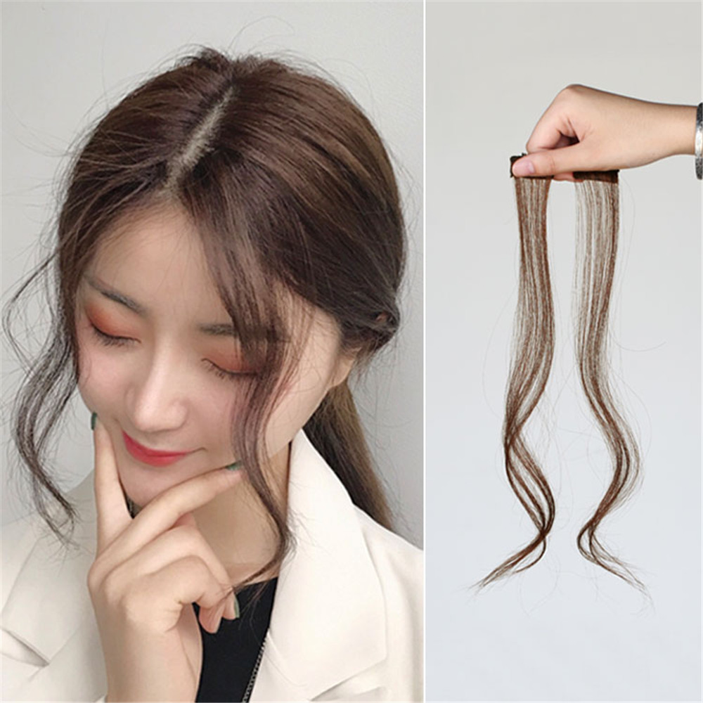 1 Pasang Wig Poni Rambut Model Naga Whisk Influencer Sisi Ganda