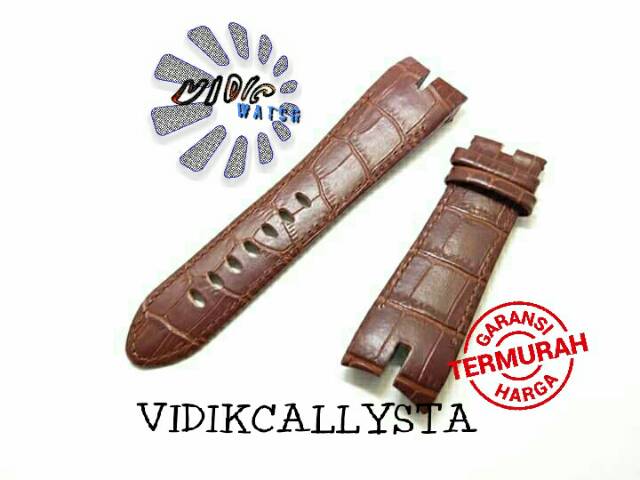 STRAP TALI JAM KULIT ROGER DUBUIS ROGERDUBUIS 26 MM PREMIUM HITAM DAN COKLAT