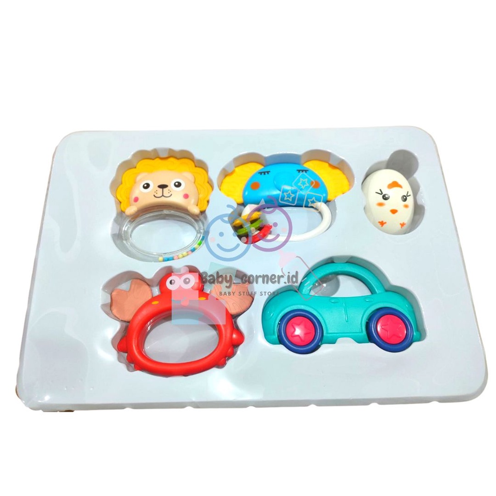 Soft Toy Teether Shaking Bell | Mainan Bayi Edukasi Silikon |Teether Banana | Isi 6pcs Mainan Gigitan Bayi Sensory Handball Mandi Bola Bath Toys