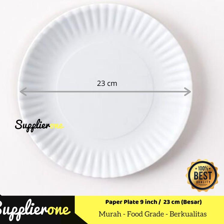 Update Hari Ini Piring Kertas / Paper Plate / Piring Kertas Putih / Piring Kertas Besar