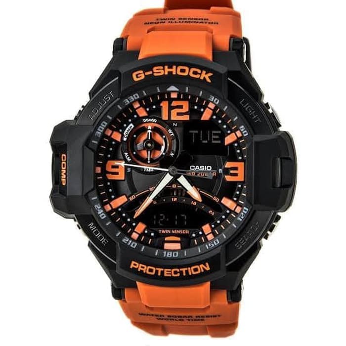 CASIO G-SHOCK GA-1000-4A / GSHOCK GA1000 ORANGE ORIGINAL bm