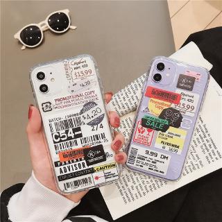 Casing Softcase Transparan Anti Jatuh Hias Aneka Label