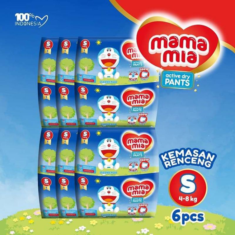 popok size S Mamamia pants renceng.popok celana  Mamamia rencengan murah.popok bayi.popok celana S