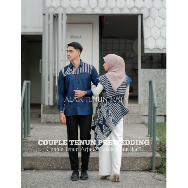 (READY STOCK) COUPLE BAJU TENUN ARFA 03 - KEMEJA TENUN - DRESS TENUN