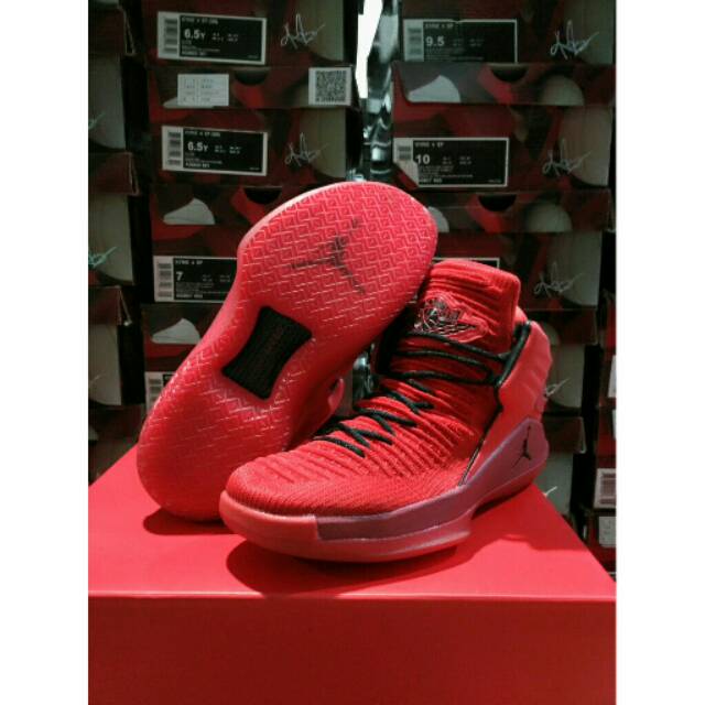 (FREE TALI SEPATU) AIR JORDAN 32 HIGH ROSSO CORSA / SEPATU BASKET AJ 32 MURAH