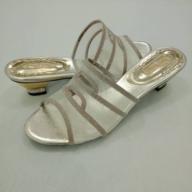 Sandal pesta hak pendek CN 6494