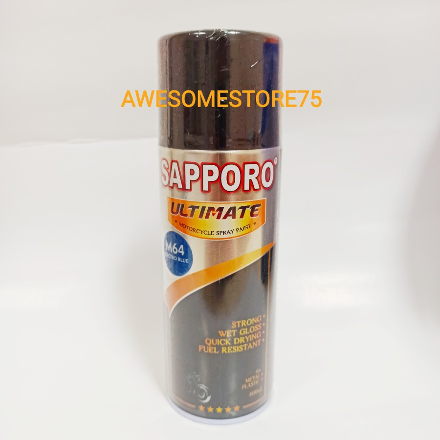 SAPPORO ULTIMATE M64 ELECTRO BLUE Biru Cat Semprot Pilox Pylox