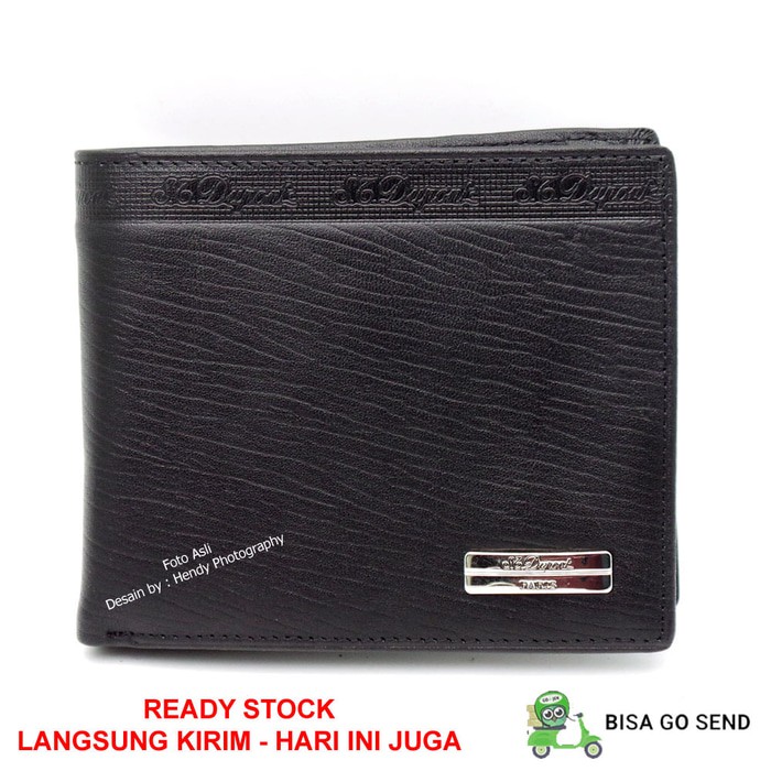 Termurah  Dompet tidur pria kulit asli murah branded - ST DUPONT TRR - 12 Black - Gratis Ongkir