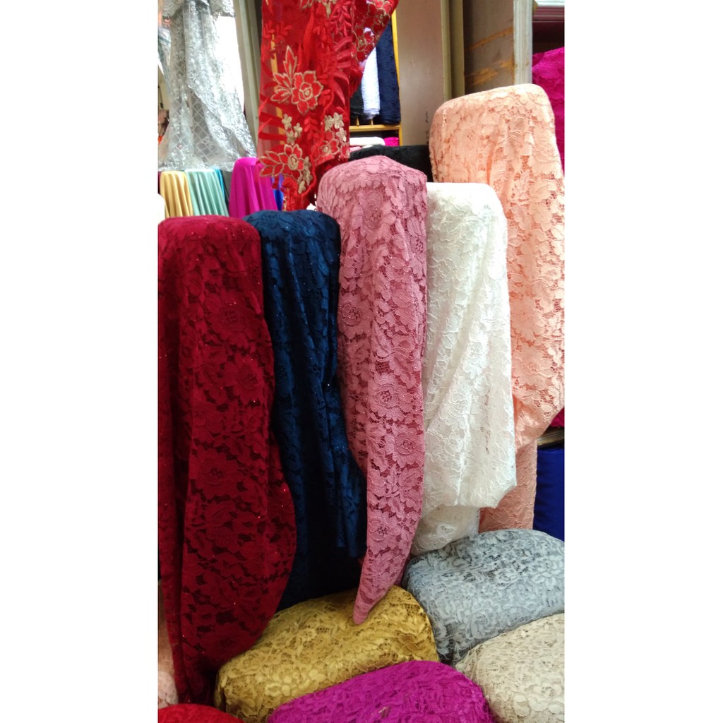 Kain Lace Brokat Fatmawati   Bahan Cornely
