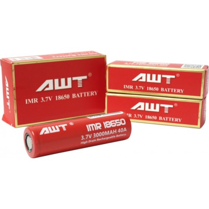 Elektronik kecil lainnya CUCI GUDANG BATRE AWT 3.000 mAh BATRE 18650 BATERAI AWT MERAH