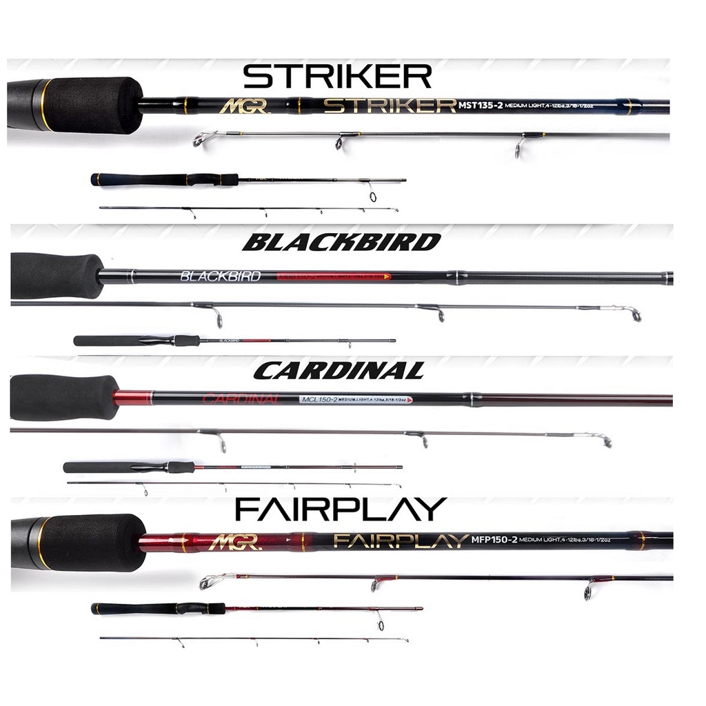 Joran Maguro Striker, Blackbird, Cardinal, Fairplay 165 & 180 (Ring Fuji)