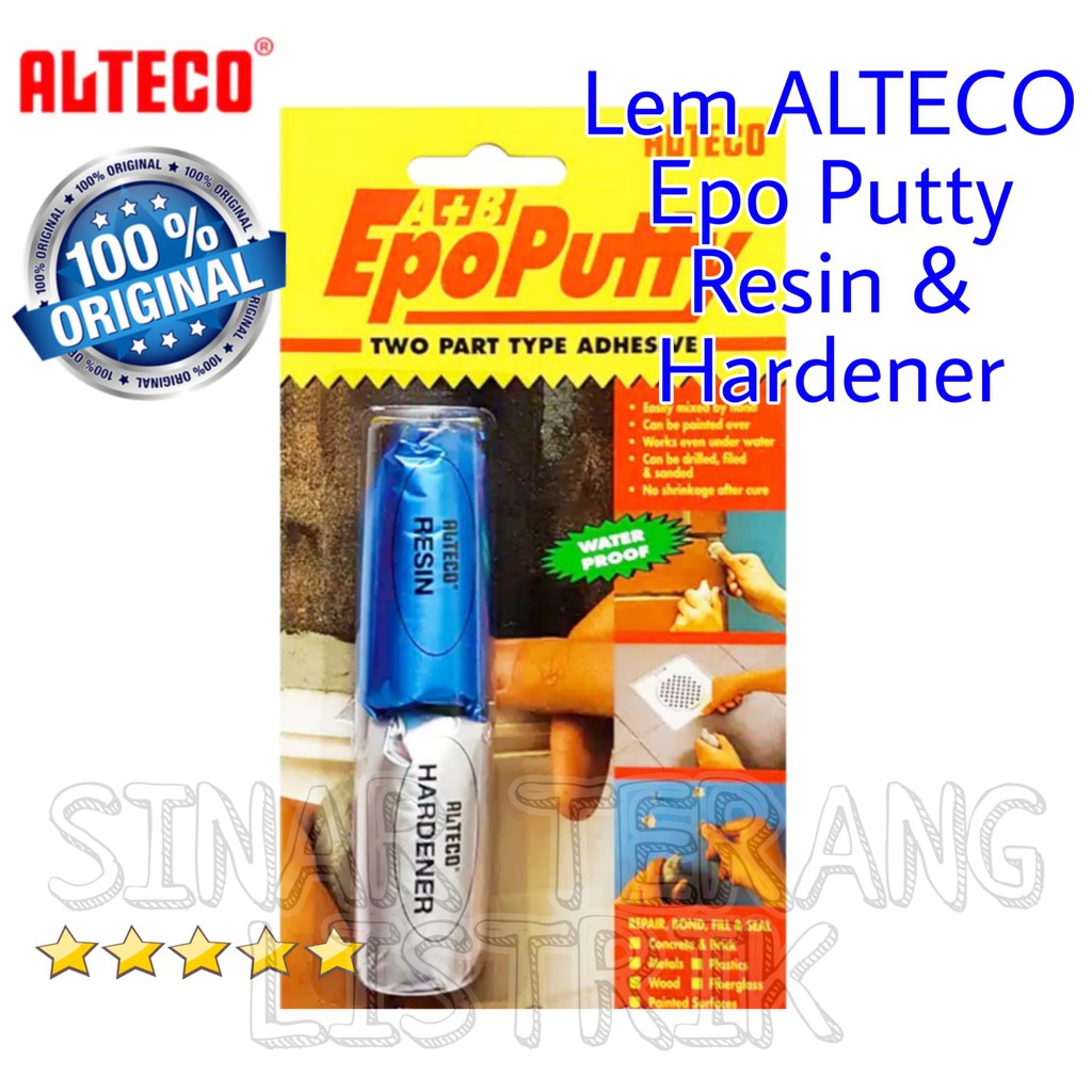 

Lem ALTECO EPO PUTTY Resin & Hardener 50 gr Adhesive Waterproof Alteko