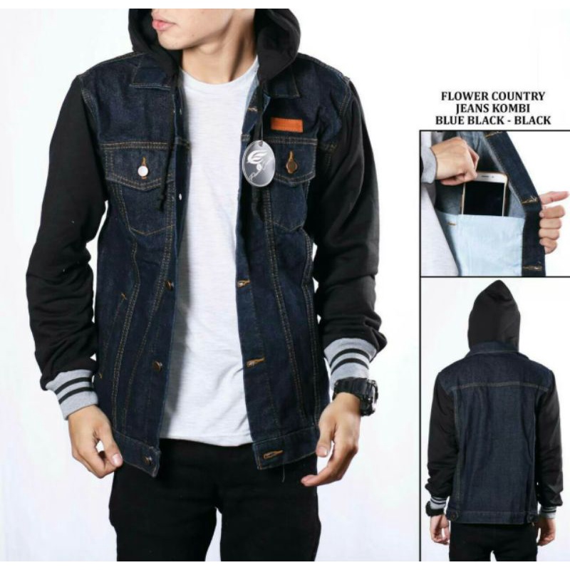 JUMBO XXL XXXL Jaket jeans hoodie reglan pria denim Big Size jaket boy