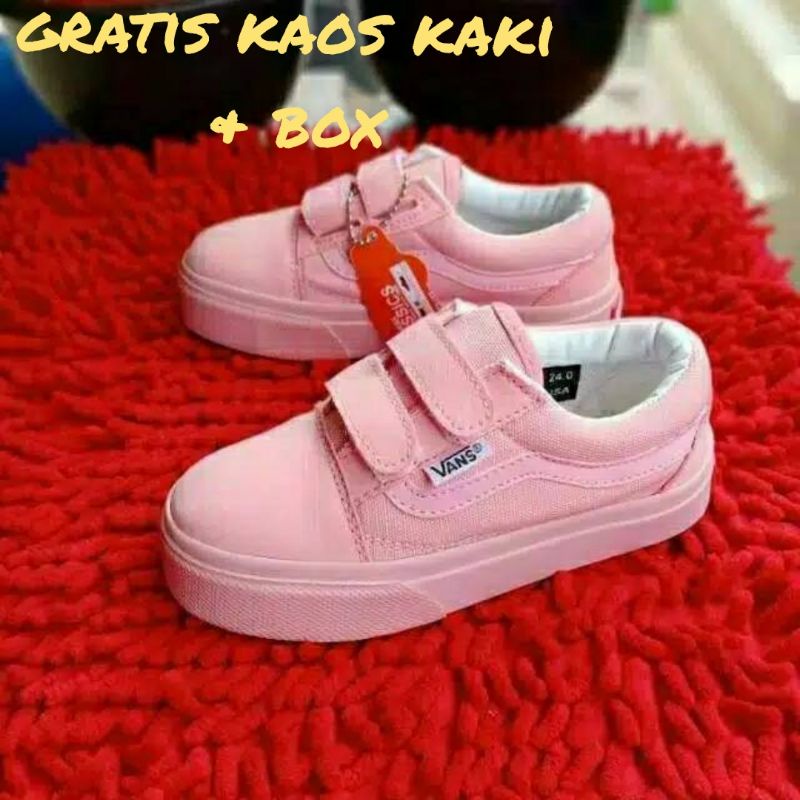 SEPATU ANAK PEREMPUAN | SEPATU VANS PING PEREKAT OLD SKOOL ANAK PEREMPUAN | SEPATU ANAK PREMIUM IMPORT QUALITY