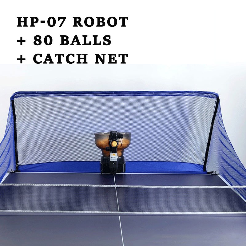 Mesin Pingpong Bola Daur Ulang Otomatis/Robot Latihan Tenis Meja Robot Serbaguna Multifungsi Robot Hight Qulity With Catch Net Free 80Pcs Bola