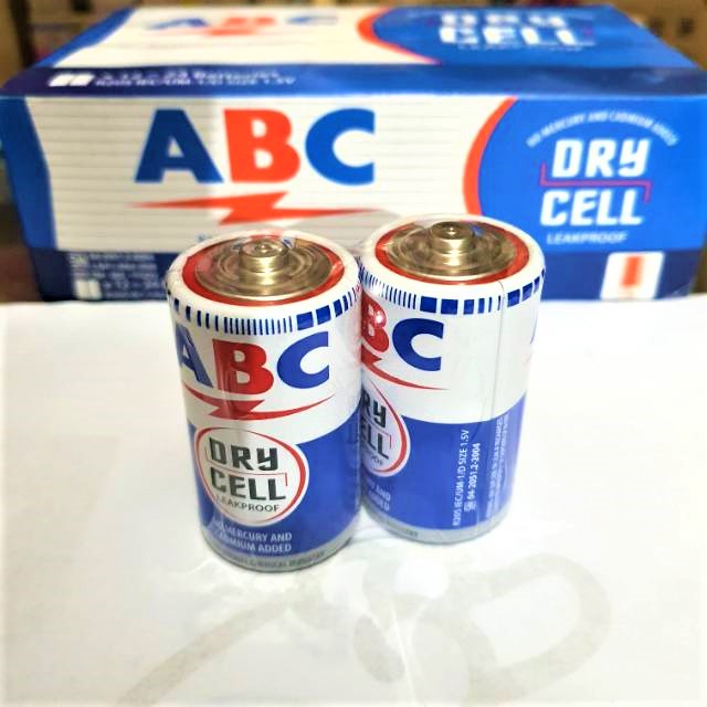 [1 buah] Baterai ABC biru besar ukuran D R20 d size battery abc jumbo baterai radio 1 pcs batu abc besar r-20 d size battery baterai senter