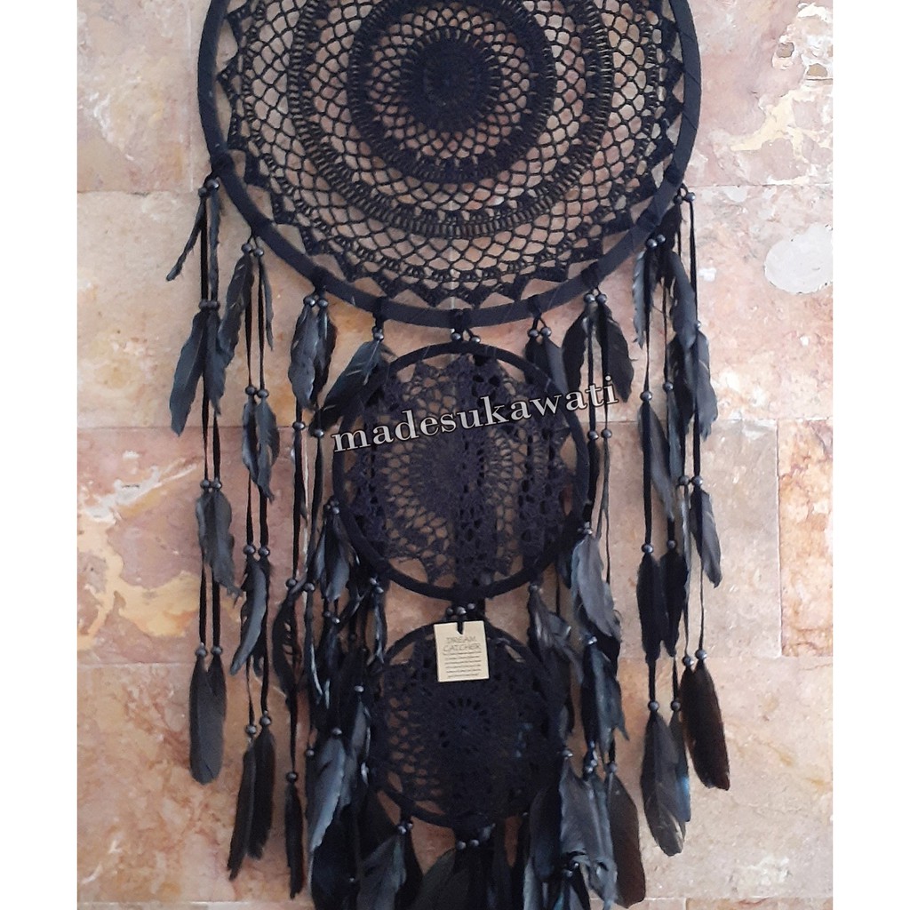 Dream catcher sulam bali tingkat 3 diameter 42cm panjang 123cm