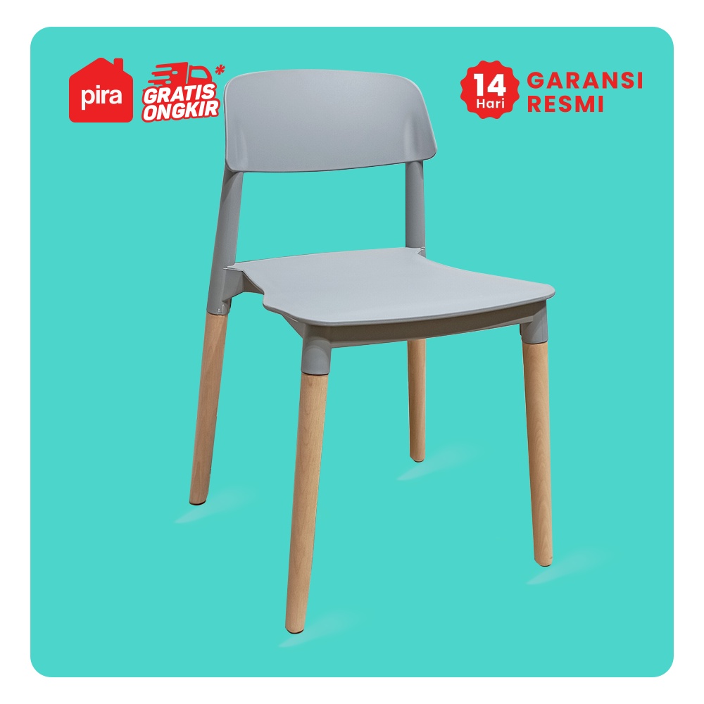 Pira -  Ethan DC Kursi Makan / Kursi Belajar /  Kursi Teras / Kursi Santai / Kursi Cafe-Grey