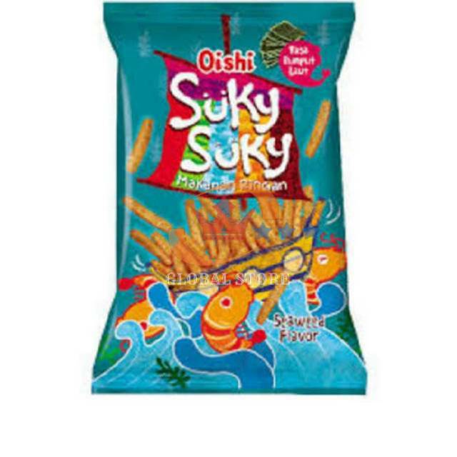 Makanan ringan oishi suky suky rasa seaweed