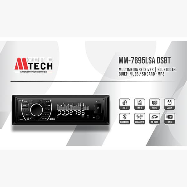 Mtech Tape Single Din Head Unit Radio USB SD Card MP4 Mobil Murah