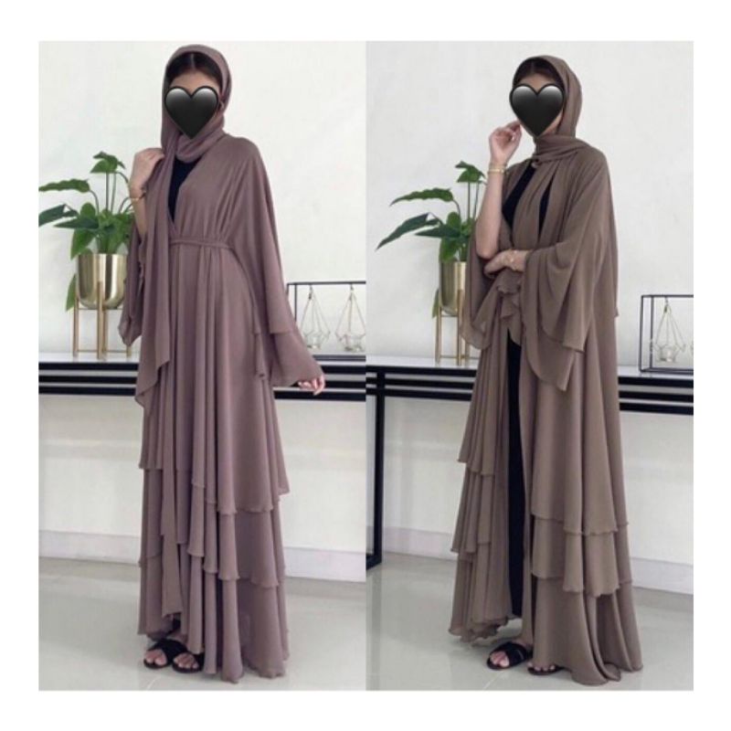 Abaya Saudi Abaya Rumpuk / Gamis Hitam / Dress Hitam / Gamis Arab / Abaya Arab