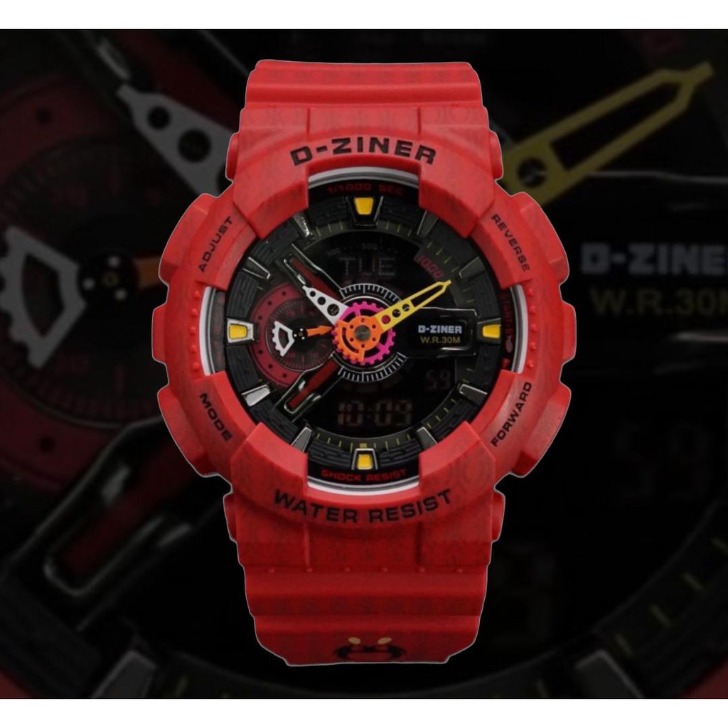 BISA COD✅ JAM TANGAN DZINER 8288 DUAL TIME ORIGINAL MODEL TERBARU