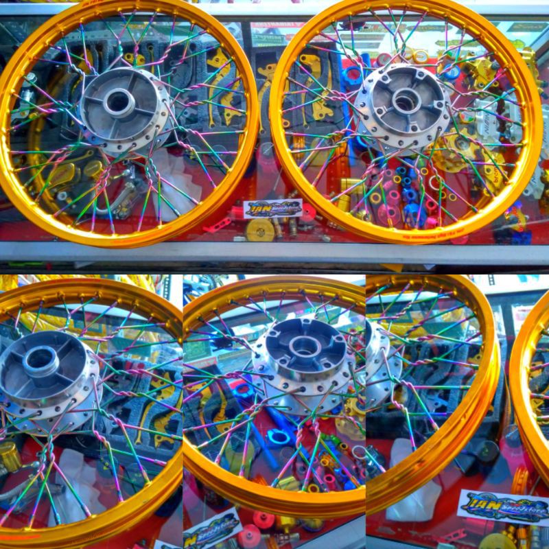 paketan velg jinfei ruji plintir for vixion, ninja, fu, cb150r, cbr, jupiter, vega, mio, beat, vario