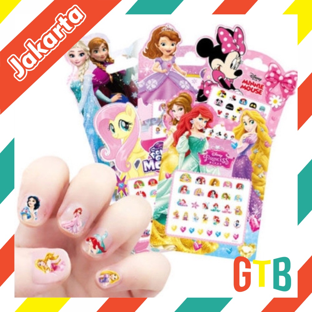 ❤️GTB❤️ Mainan Sticker Kuku 3D Anak - Nail Sticker Motif Karakter Tempelan Cat Kuku R476