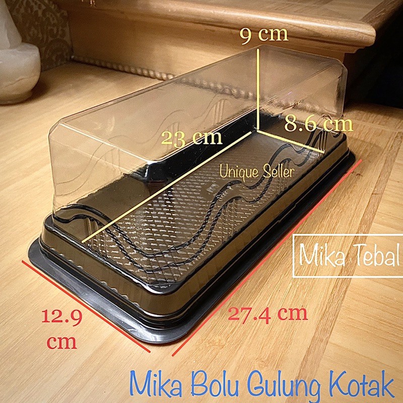 Mika Bolu Gulung Kotak 23x8.5x9 Cm Per PCS / Mika Bolu Gulung 23 cm BGP 923 / Mika Roll Tart Kotak 23cm / Mika BG 923 / Mika Rolltart Rollcake Roll Tart Roll Cake 23cm BG 923