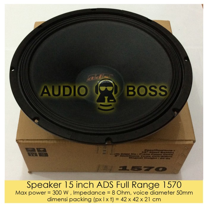 SPEAKER 15 INCH ADS FULL RANGE 1570 / 15" ADS FULL RANGE 1570