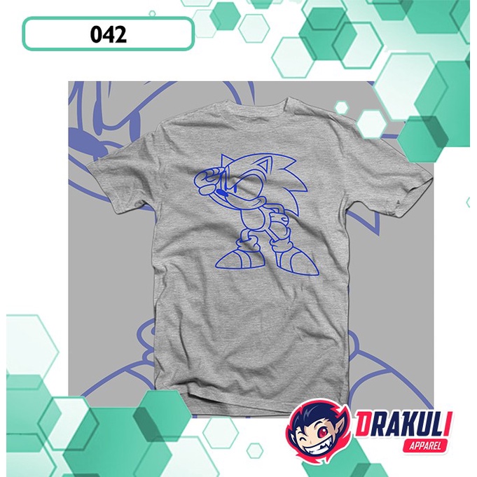 T Shirt 042 Sonic Line Art