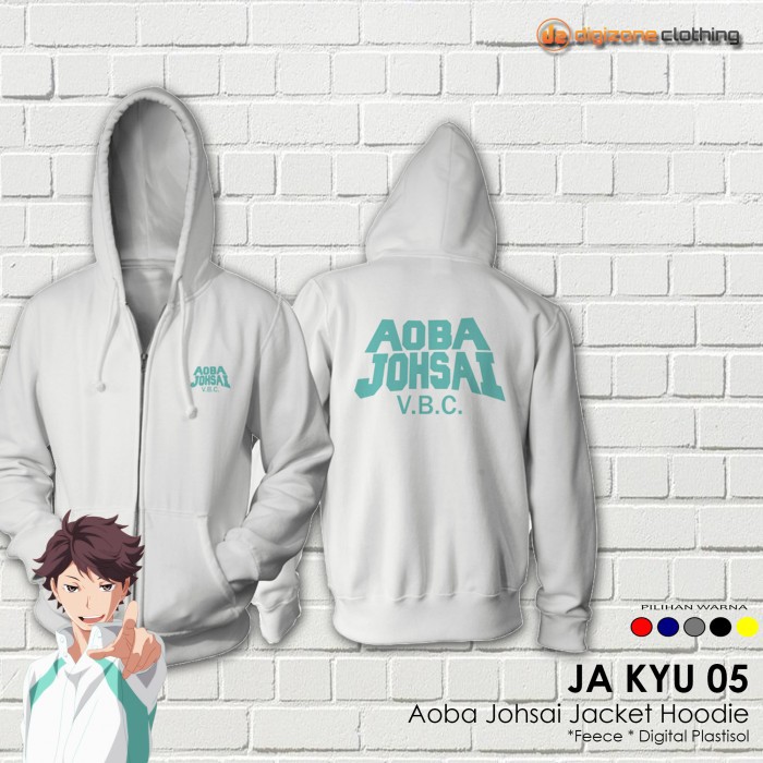 Jaket Hoodie Zipper Anime Haikyuu Aoba Johsai Semi Cosplay JA KYU 05