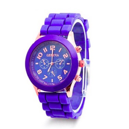 BAJ Jam Tangan GENEVA 259 Wanita Pria COUPLE Analog Fashion Casual Quartz Watch Rubber GN001 C6 C7