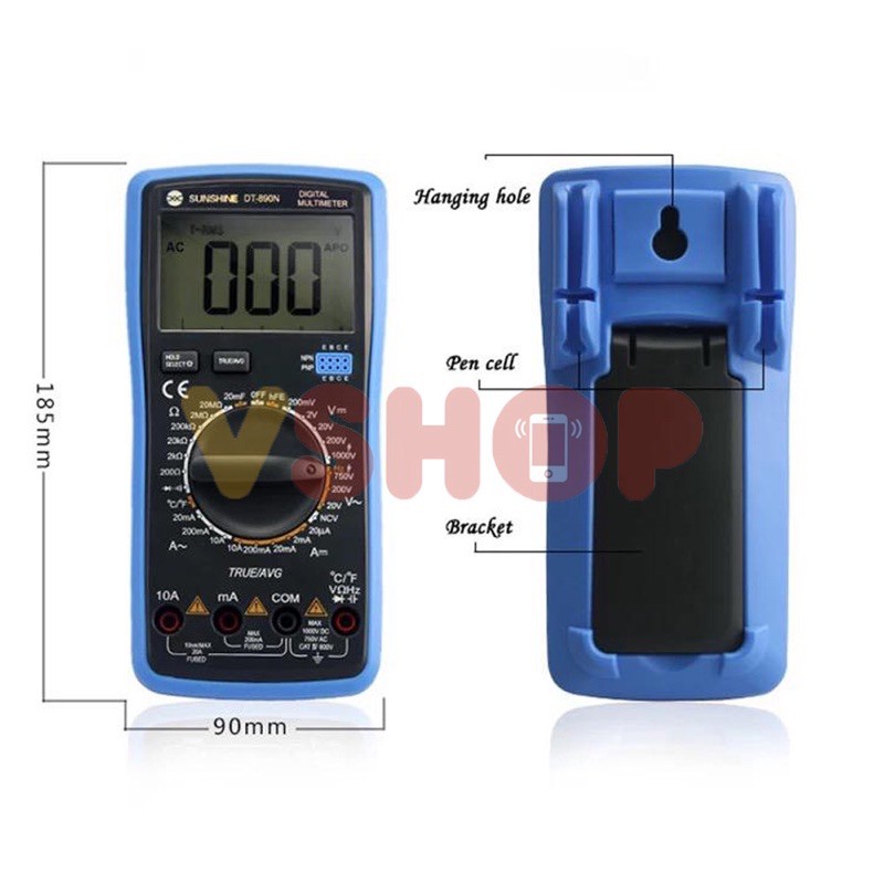 MULTITESTER DIGITAL - MULTIMETER SUNSHINE DT-890N