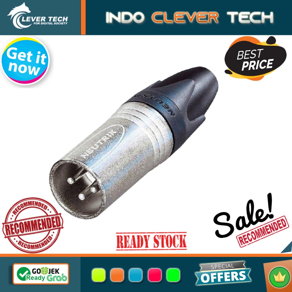 Neutrik NC3MXX XLR Cable Connector Male 3 Pole Nickel Housing